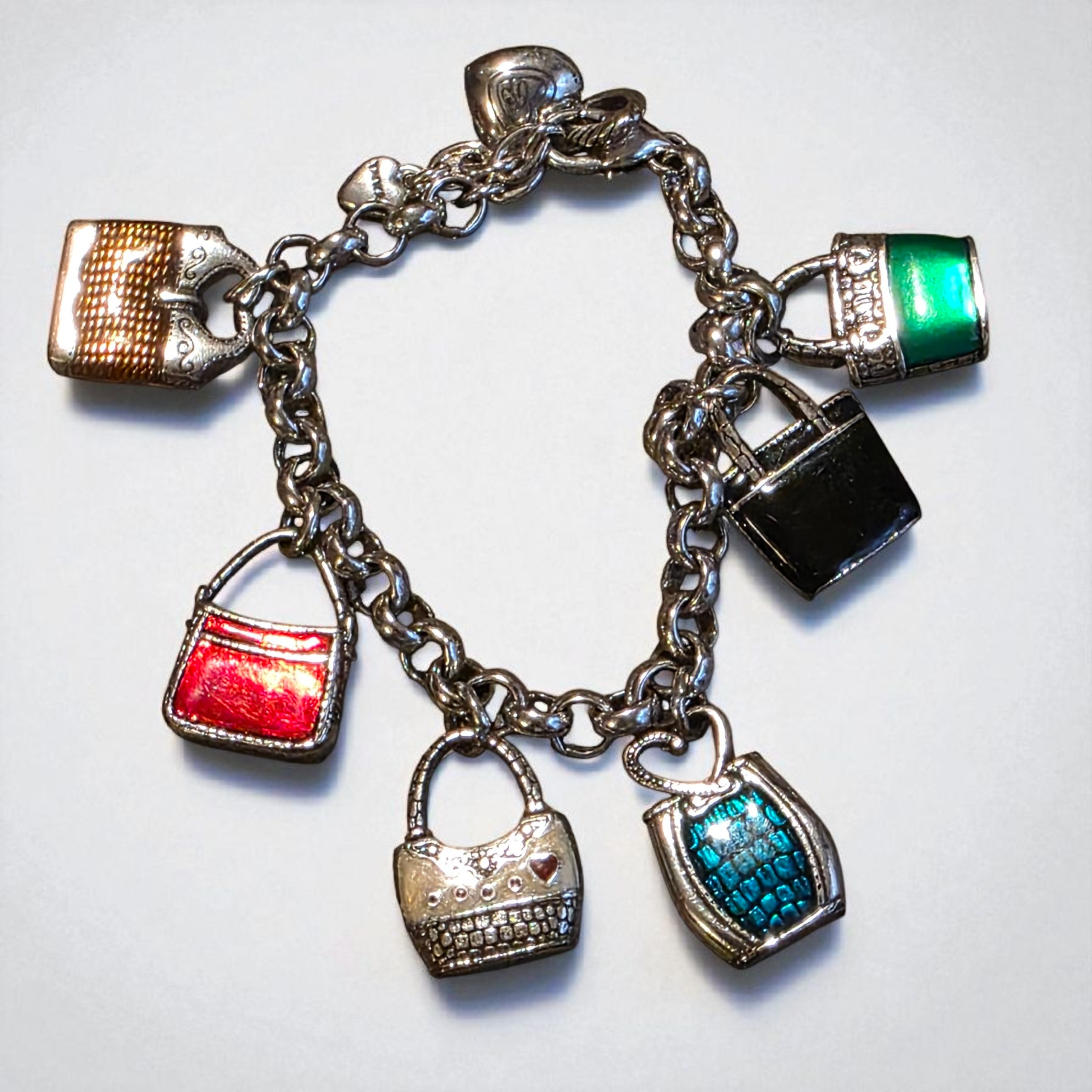 Tahari Bracelet With Colorful Handbag Charms